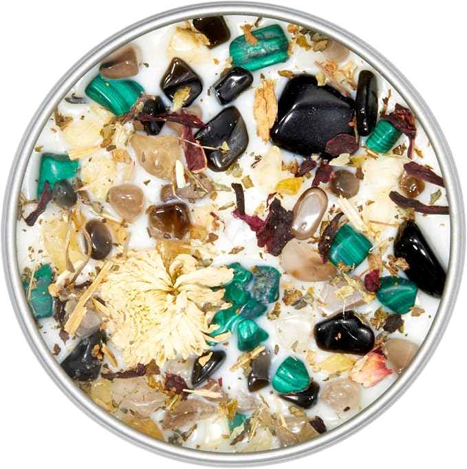 Scorpio Zodiac Candle (Oct. 23 - Nov. 21) - Soy Candle - All Natural Aromatherapy Candle - Scorpio Horoscope Candle - Crystal Candles - 8 oz Tin