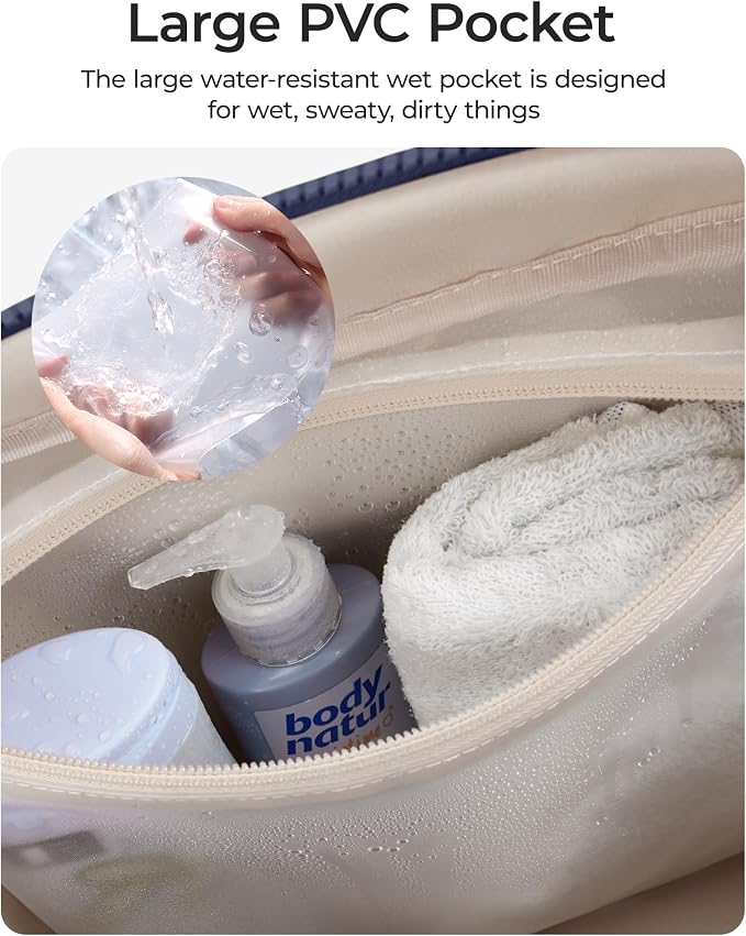 BAGSMART Gym Bag for Women, Duffle Bag for Travel with Wet Pocket, Lightweight Carry on Weekender Duffel, Water Resistant