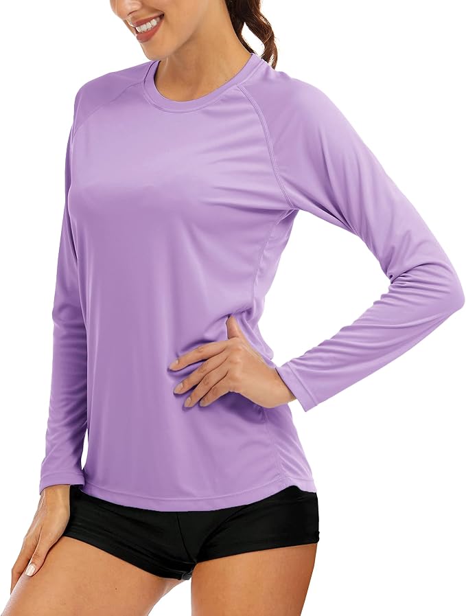MAGCOMSEN Women's Long Sleeve Shirts UPF 50+ Sun Protection Shirts for Hiking Fishing Workout Rash Guard