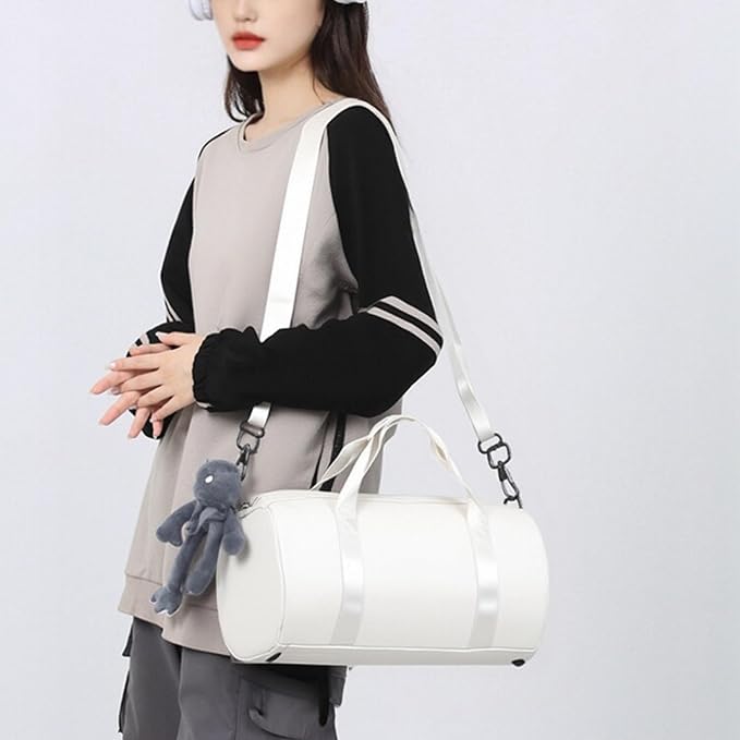 Small Gym Bag for Women Small Duffle Bag with Wet Compartment Sport Bags Gym Tote Bag for Workout Yoga Swimming Dance (Gray(wet pocket))