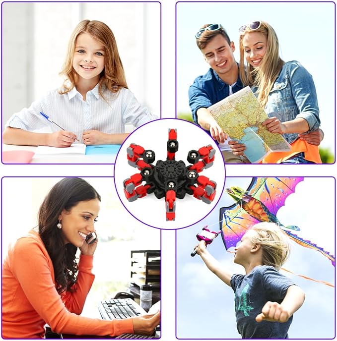 Fidget Spinners, 8 Pack Transformable Fidget Spinners Toys Party Favors for Kids 4-8 8-12 Goodie Bag Stocking Stuffers Treasure Box Classroom Prize Gifts for Birthday Halloween Christmas Easter Party