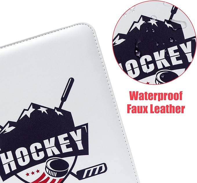 900 Pockets Hockey Card Binder, Portable Waterproof Card Storage Book with Removable Sleeves, Compatible with Hockey and Sports Cards