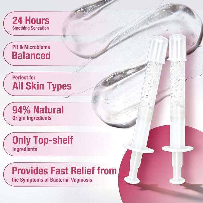 Bacterial Vaginosis Treatment, BV Treatment For Women, Natural Ingredients Pre-Filled Vaginal Applicators for Odor, Itching, Discharge, BV, and Vaginal Microbiota Imbalance, 7-Pack