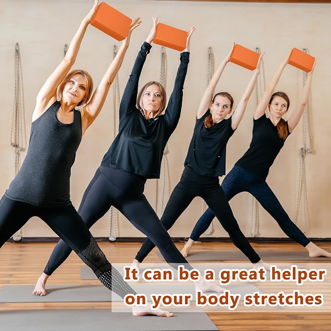 Honoson 20 Pcs Yoga Blocks Bulk 9''x6''x3'' High Density EVA Foam Blocks for Exercise Pilates Meditation, Lightweight Non-slip Surface, Improve Strength Balance Flexibility
