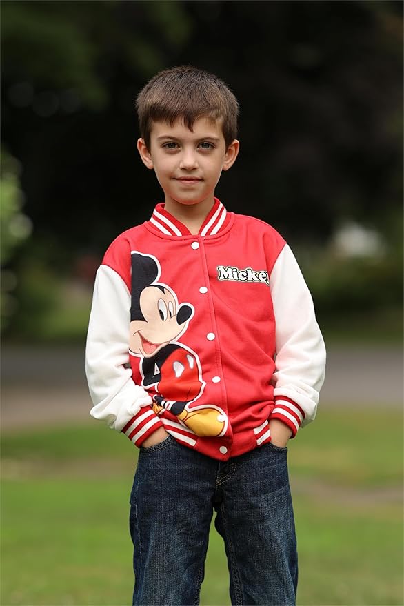 Disney Minnie Mickey Stitch Princess Frozen Marvel Jacket Lightweight Coat Button up Color Block Sweatshirt Sizes 2-14 Years