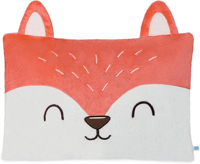 Saint Eve Kids Pillow Pals Fuzzy Pillow Case, Cute Animal Friends Soft Pillow Cover for Kids Beds and Nap Time - Sly the Fox