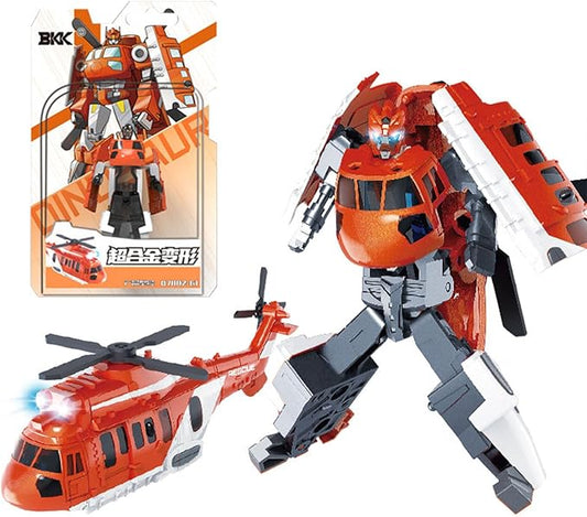 Collectible Vehicles Transformer Robot Ornaments, Military Vehilce Submarine Aircraft Carrier Fighter Model Crafts Home Office School Park Room Desk Decoration (Helicopter)
