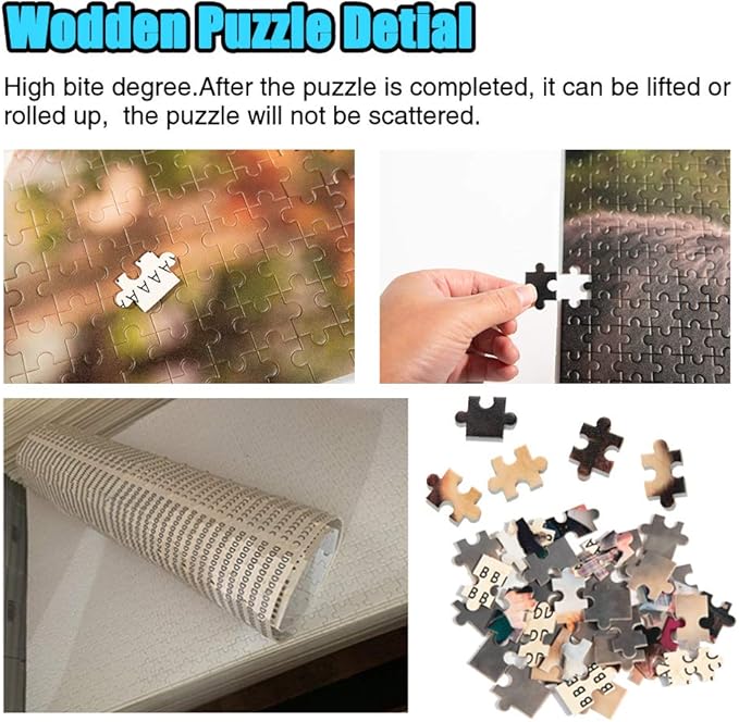 Custom Puzzle from Photo Custom Jigsaw Puzzle Unique Birthday Present Suitable for Children Family and Friends Personalized Puzzle-Multi Size (200piece-Wooden)
