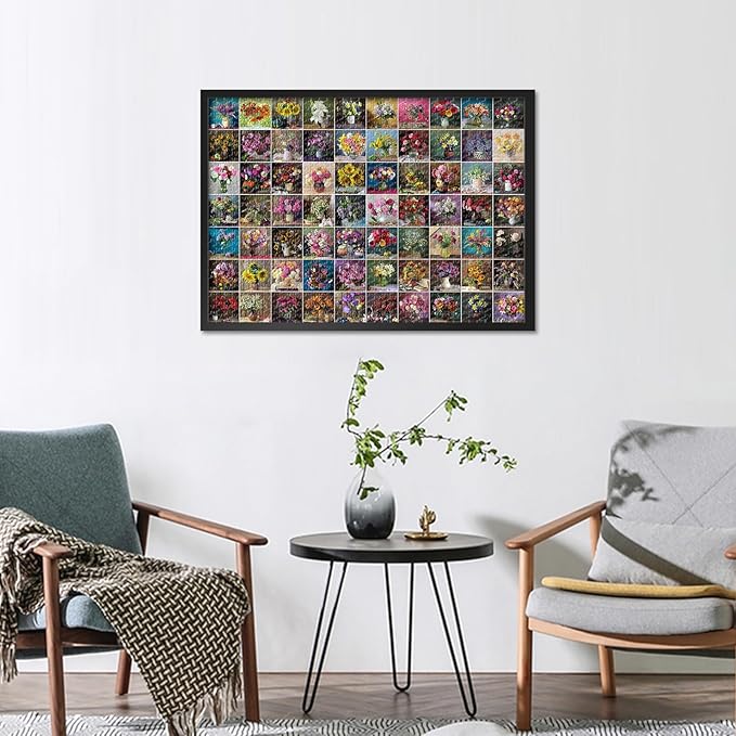 Jigsaw Puzzles 1000 Pieces for Adults, Flowers Collection Jigsaw Puzzles, Vase Summary Collection Puzzle, Intellectual Challenge Puzzle Finished Size 19.5 x 27.5 Inch