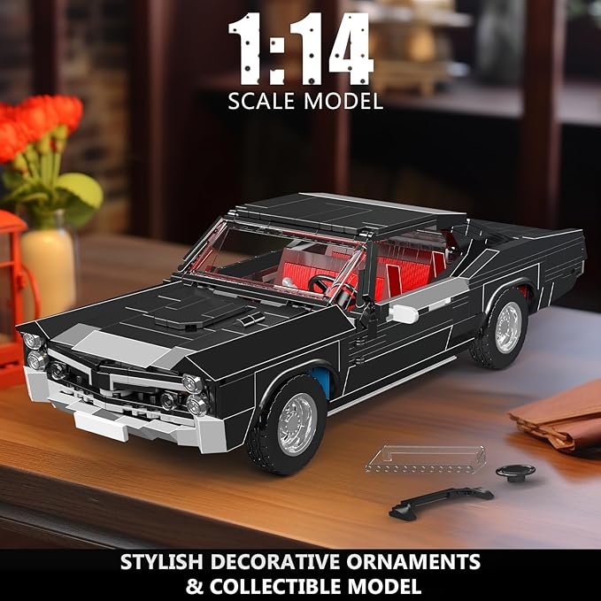 Mould King 10199 Sports Car Building Block Kits, MOC Classic Vintage Car Model Building Sets, Gift for Age 14+/Adult Collections Enthusiasts (1563+ Pieces, Static Version)