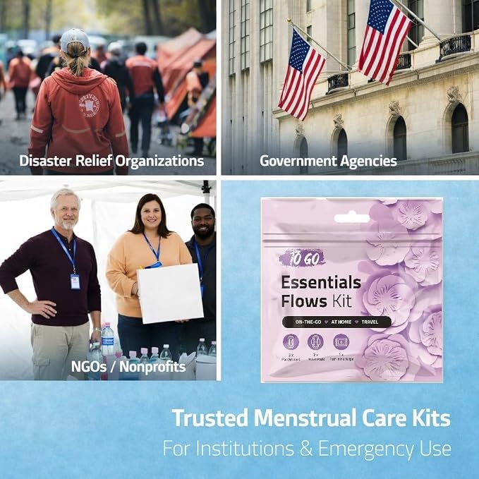 Essential Flows Period Kit - Assorted Colors with Pads, Liners & Wipes (900, Regular)
