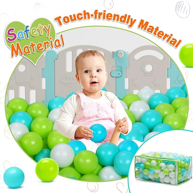 100 Ball Pit Balls for Kids, Plastic Balls for Ball Pit, Play Balls for Toddlers Babies, Ideal for Ball Pit, Kiddies Pool, Indoor Playpen