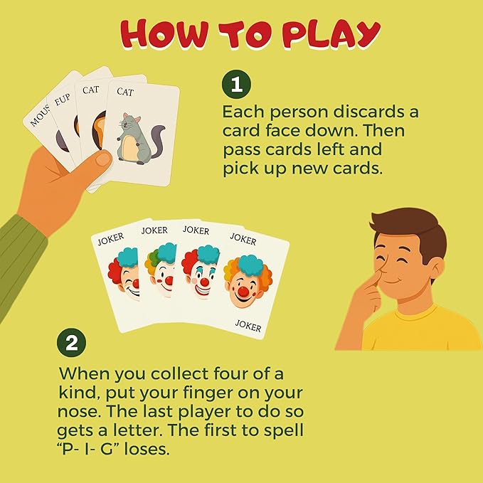 3-in-1 Snap Card Games for Kids | 52 Cards with 4 Jokers | Memory, Matching & Brain Games | Educational Preschool Learning for Toddlers & Kids 2-6 | Family Travel Game