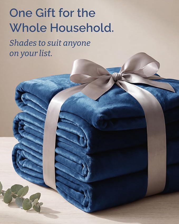 Ultra Soft Fleece Blanket Giant Blanket Size - Flannel Fleece Luxury Blanket - Lightweight for Couch Bed Chair - Thick, Warm and Breathable - All Season Cozy, Royal Blue