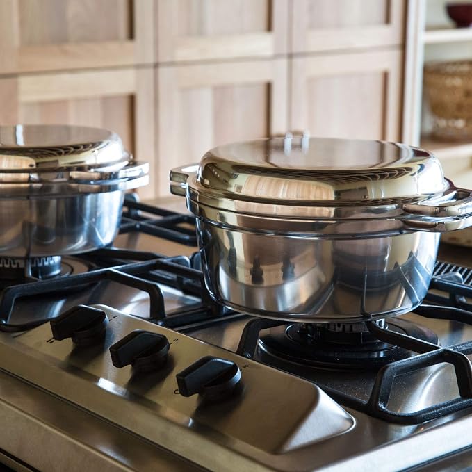 HAL Musui 600032 KING Anhydrous Pot (R) 18 Double Handed Pot, 7.1 inches (18 cm), Waterless Cooking, 8 in 1 Pot, Made in Japan