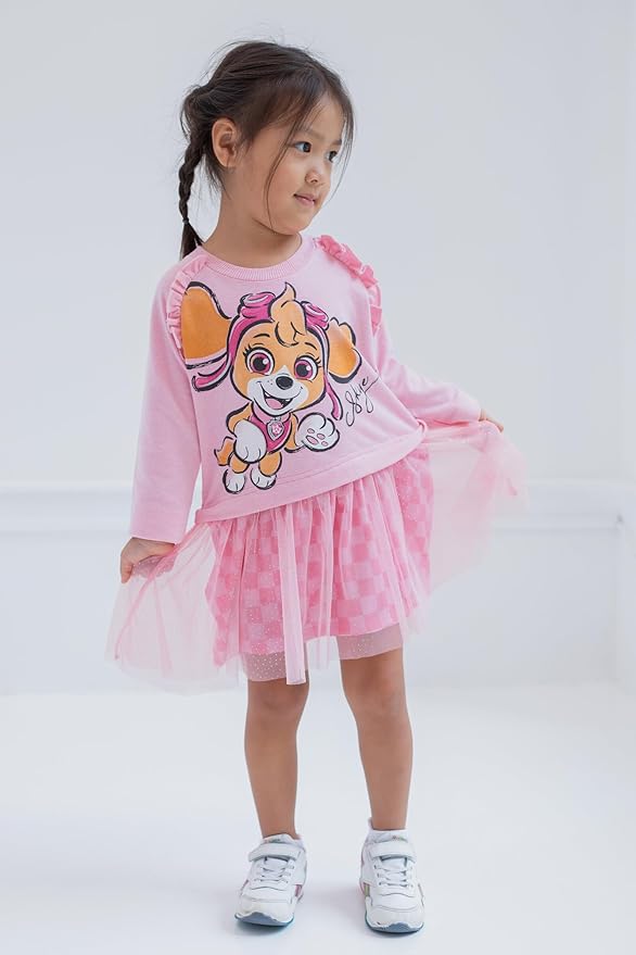 Paw Patrol Skye Girls French Terry Dress Toddler to Little Kid