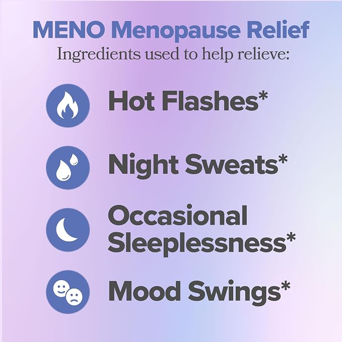 MENO Vitamins for Menopause - Hormone-Free Menopause Supplement for Women - Black Cohosh & Ashwagandha KSM-66 - Helps Relieve Hot Flashes, Night Sweats, Mood Swings - 30 Servings (Pack of 3)