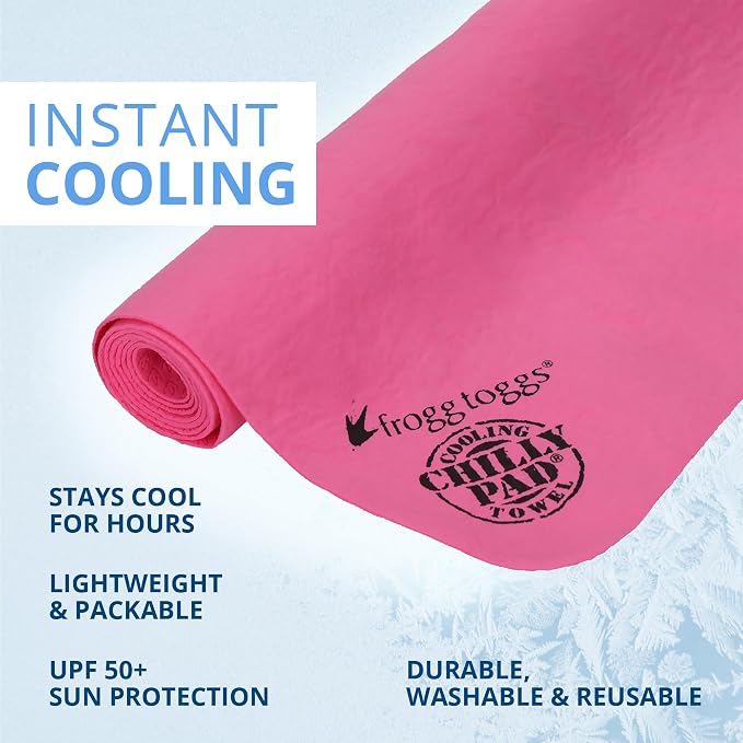 FROGG TOGGS Chilly Pad, Instant Cooling Towel, Long Lasting, Reusable, Sports and Outdoors Neck Towel 33x13