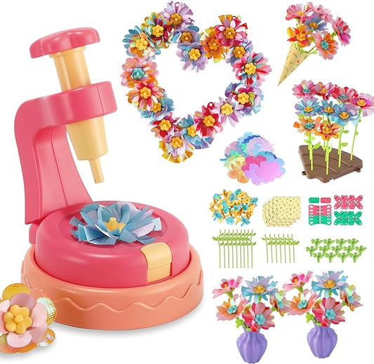 Vigooup Fabric Flower Bouquets Toys, DIY Arts & Crafts Kits for Kids Ages 3-10, Craft Toy Birthday Gifts for Girls 4 5 6 7 8 9 10, DIY Art Kit, Xmas Holiday Ideas, Educational Preschool Toys for Kids