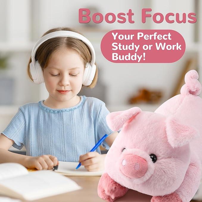 Pig Weighted Stuffed Animals - 28 Inch 5.0 Pounds Weighted Plushies Pig - Large Plush Stuffed Animals Pillow - Cute Plush Toys Gifts for Kids & Adults