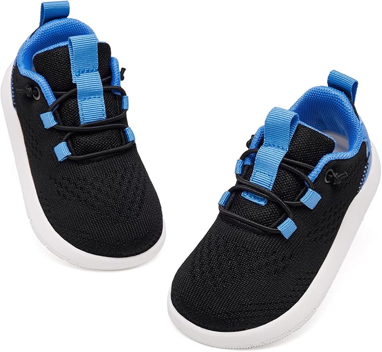 MORENDL Wide Toddler Shoes Baby Walking Shoes Girls Boys Zero Drop Minimalist Sneakers Slip On Tennis Shoe Breathable Naturally Flexible