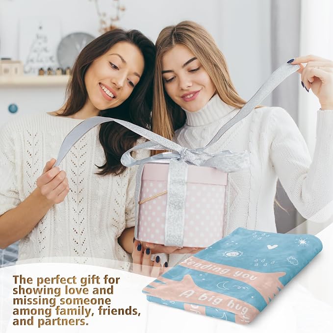 Get Well Gifts for Women Men, Hug/Healing Blanket | Thinking of You/Cancer Care/Sympathy/After Surgery Gifts for Friends, Sister, Coworkers, Soft Throw Blankets 50'' x 60''