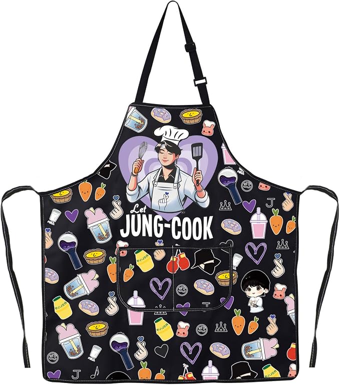 JNIAP Korean Group Kitchen Apron Korean Group Fans Gifts Korean Group Kitchen Gifts Korean Music Lover Gift