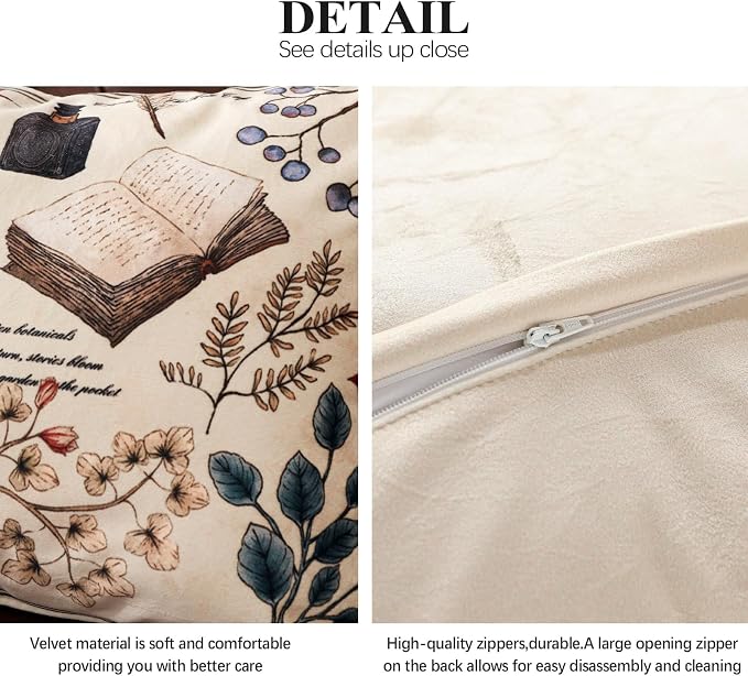 Designer Vintage Velvet Throw Pillow Cover,18"x18"-Xipeia | Pillow Cover,Concealed Zipper Design,Dragonfly Pattern,Sofas,Bedroom,Living Room,Lounge Chairs,All Season Home Decor
