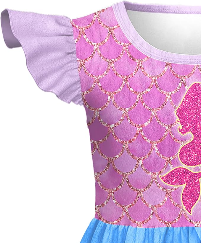 LQSZ Doll and Girl Matching Princess Dress Outfits for Girls and 18" Matching Doll and Girl Clothes