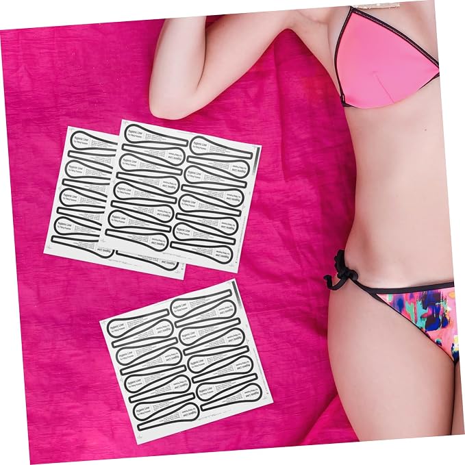 Lurrose 100pcs Protective Stickers for Swimwear Adhesive Panty Liner Decals No Harm to Skin