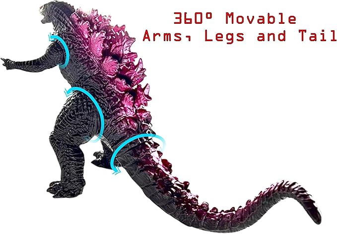 TwCare Godzilla vs. Kong Toy Action Figure: King of The Monsters, Movie Series Movable Joints Soft Vinyl, Travel Bag