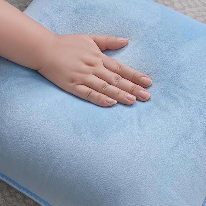 Velvet Light Blue Throw Pillow Covers 12”x20”Pack of 2 Soft Decorative | Square Cushion Covers for Couch Sofa Bed Livingroom Car Home Decor,30x50Cm