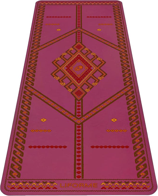 Liforme Printed Yoga Mat Collection - Free Yoga Bag Included - Patented Alignment System, Warrior-like Grip, Non-Slip, Eco-friendly, Sweat-resistant, Long, Wide and Thick for Comfort