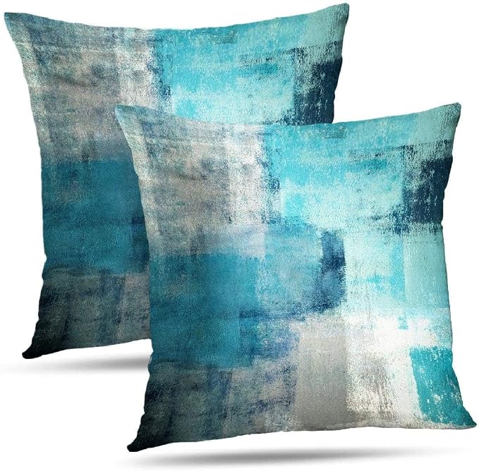 Throw Pillow Covers for Couch, 26x26 Inch, 2 Pack, Turquoise | Decorative Throw Pillow Covers Cushion Covers for Couch Bedroom Sofa Living Room