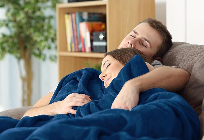 Utopia Bedding Fleece Bed Blanket California King Size Navy (102x96 Inch) | Microfiber Plush Warm Lightweight Breathable Cozy Blanket Anti-Static, All Season Use, Gift for Women and Men