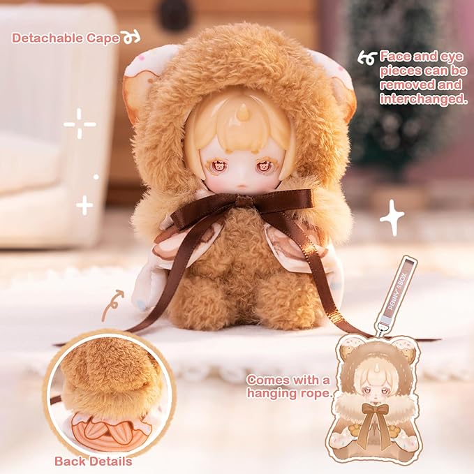 BEEMAI Antu Cute Petite Series Plush Blind Box 6PCs (Set of 6 No Repeat) Cute Figures Collectible Toys Birthday Gifts