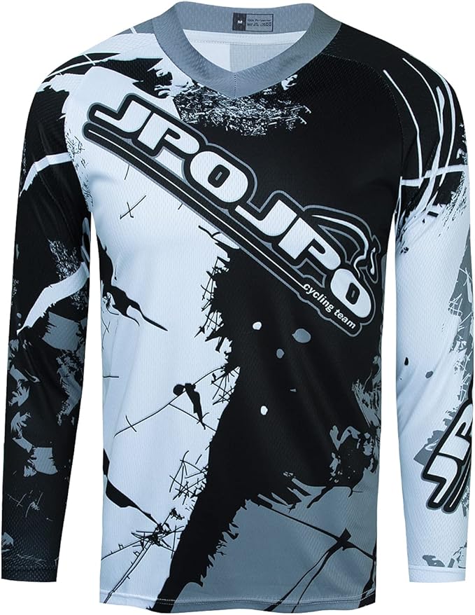 Boy Girl Cycling Jersey Kids Mountain Bike Motocross Long Sleeve Shirt Biking Tops 4-14 Years