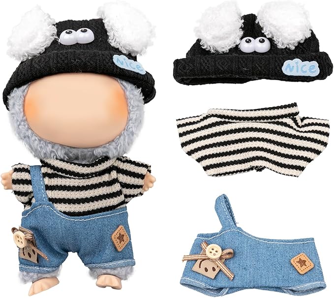 Doll Clothes Set for 6.7-inch/5.9-inch Dolls - Luxury Chic High-End Fashion Outfit with Suitable Accessories, Slyly Carefree (No Dolls)