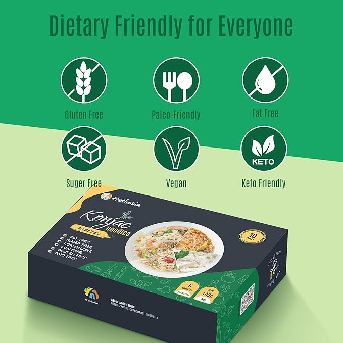Hethstia Konjac Shirataki Noodle Variety Pack, Low Carb Pasta, 10 Pack | Konjac Spaghetti, Fettuccine, Rice, Pho, Angel Hair, Keto Friendly, Vegan, Gluten Free, Easy Meal Variety, Pantry Essential