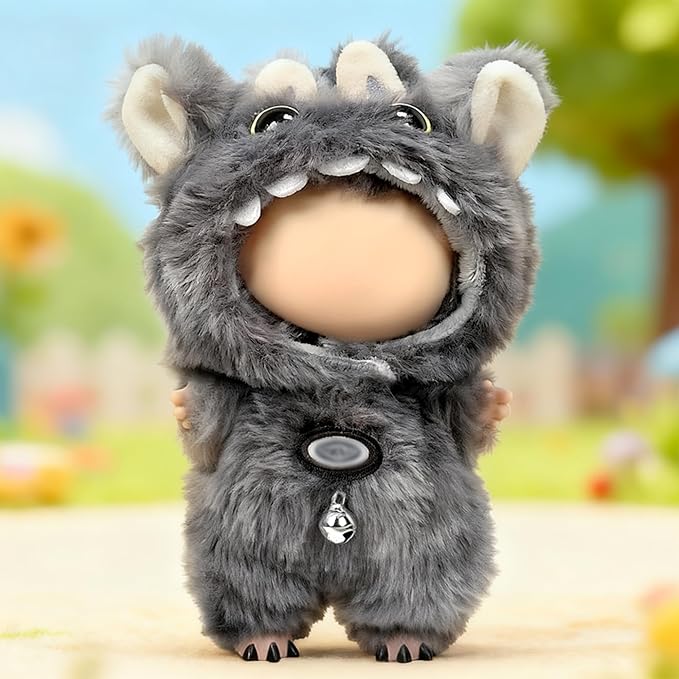 Clothes Fit for 28CM Doll, Fashion Doll Clothes Outfit Set Cute Theme Designer Toys Dress Accessories for Collector Fans Display (Grey Monster)