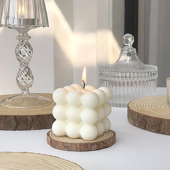 2PCS Bubble Candle White Aromatherapy