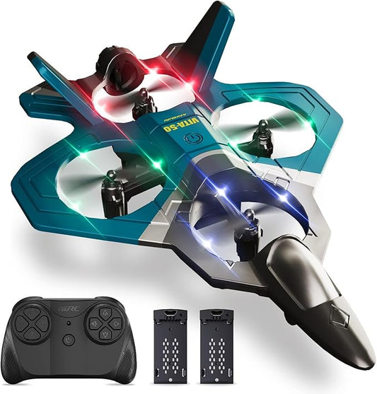 Foam RC Plane for Kids 4-8 8-12 12-16, Remote Control Airplane Toys for Boys Kids Adults Beginners, RC Planes Fighter Jet Helicopter Drones for Kids Adults, 360° Flip Easy to Fly