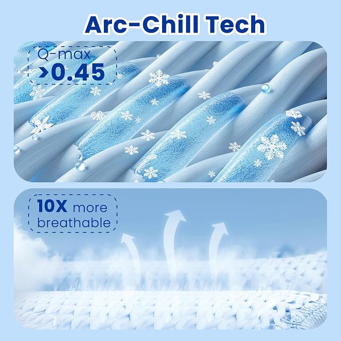 Cooling Blanket King, 90"x108" Cooling Throw Bed Blankets for Hot Sleepers and Night Sweats, Arc-Chill Q-max>0.4 Light Weighted, Cold Breathable Summer Cool Blankets for Hot Weather