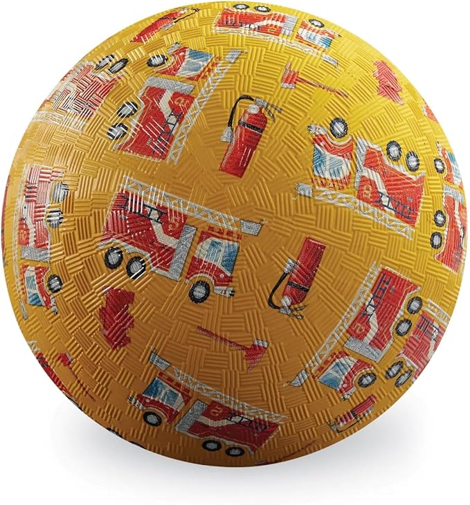 Crocodile Creek, 7 Inch Fire Truck Playground Ball