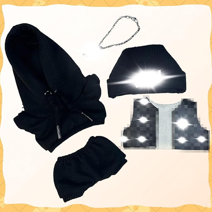 Clothes Fit for 17CM Doll, Fashion Doll Clothes Outfit Set Cute Theme Designer Toys Dress Accessories for Collector Fans Display (Black Vest)