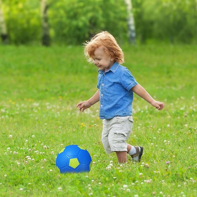 ABAJI Mini Basketballs Soccer Balls 5" Toy Ball with Pump Needle Durable Material for Mini Hoop Toddlers Kids Teenagers for Pool Indoors Outdoors