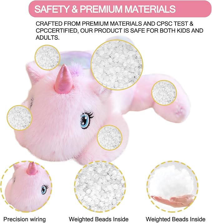 7.8in Unicorn Plush Brown Stuffed Animal Cute Unicorn Plush Toy Ultra Soft Hugging Gift for Kids Girls Boys
