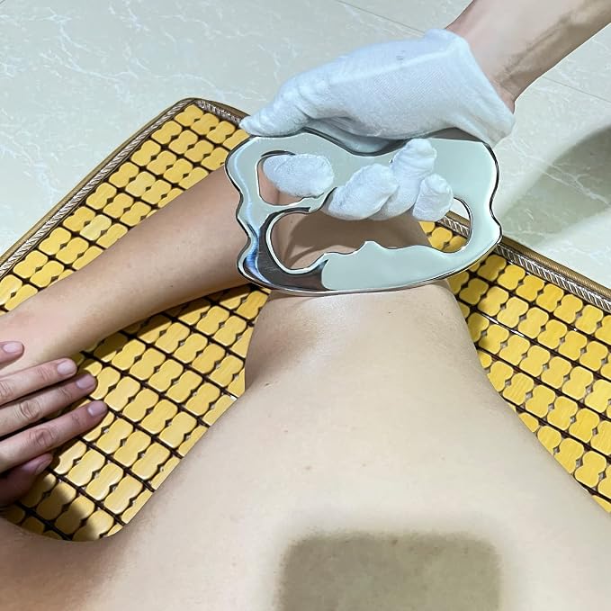 4 in 1 Stainless Steel Gua Sha Muscle Scraper Massage Tool IASTM Tool Set for Soft Tissue Therapy and Reduce Arms,Legs,Back, Shoulder Muscle Pain（4pcs-Set