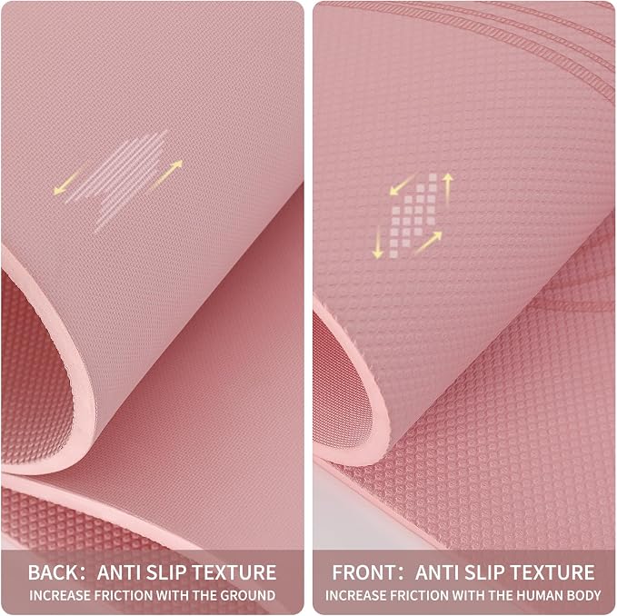PAIDU Large Yoga Mat-72’x36’x0.4’ Extra Width ＆ Thick,Comfortable,Non-Slip Exercise Mat-Works Great on All Floor for Stretching,Yoga Studio,Gym or Home Workouts