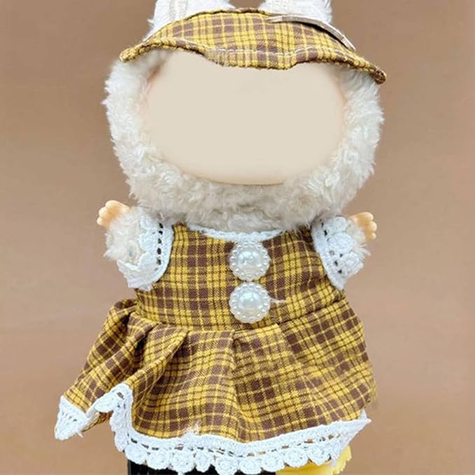 17cm Doll Clothes Set (No Doll) – 3-Pack Handmade Outfits with Accessories for 6.7” Dolls, Premium Cotton Clothing with Gift-Ready Packaging, Perfect for Dress-Up and Collectors (F8, 3)